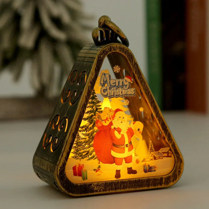 Mini Christmas LED Triangle Lantern