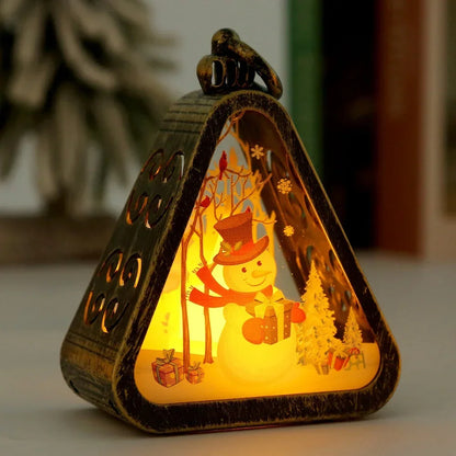 Mini Christmas LED Triangle Lantern