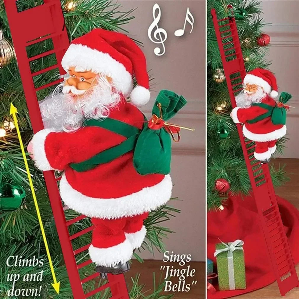 Electric Climbing Ladder Santa Claus with Music