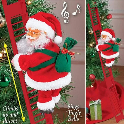 Electric Climbing Ladder Santa Claus with Music