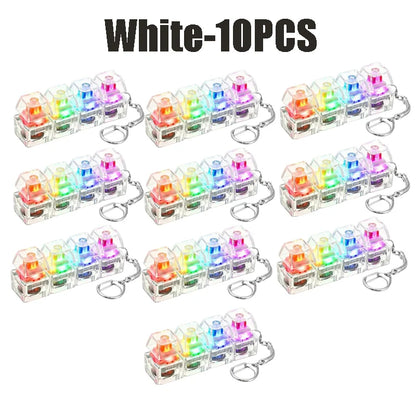 LED Light Up Keychain Fidget Toy Keyboard Clicker