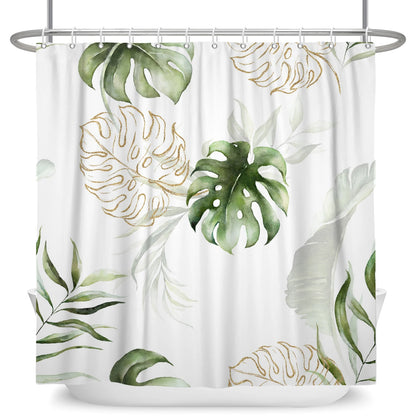 Tropical Leaf Shower Curtain