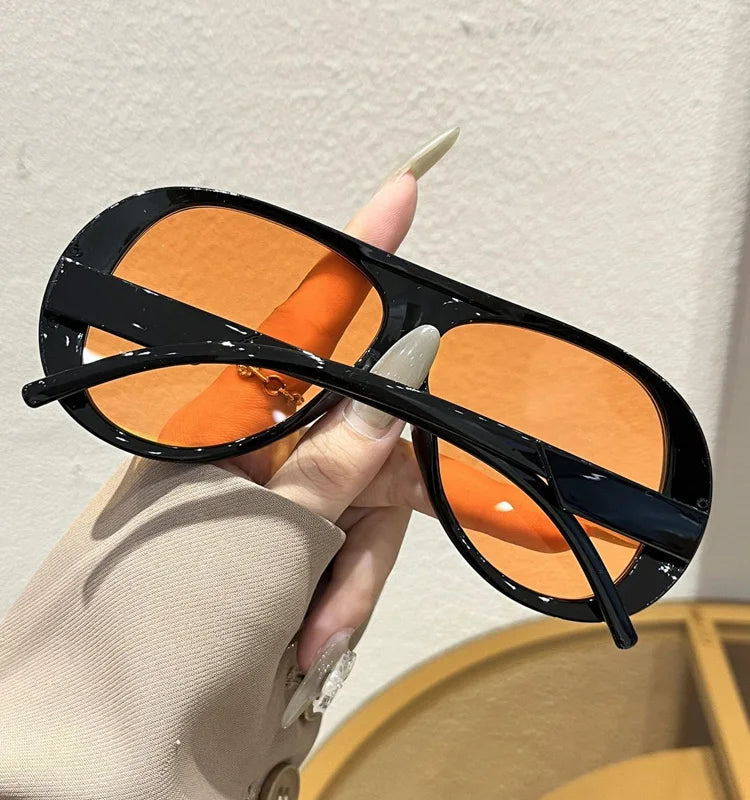 Women's Double Bridge Pilot Sunglasses – UV400 Large Frame
