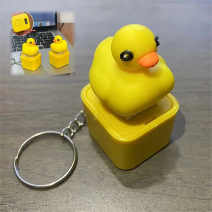 Funny Frog Duck Keychain Fidget Clicker with LED