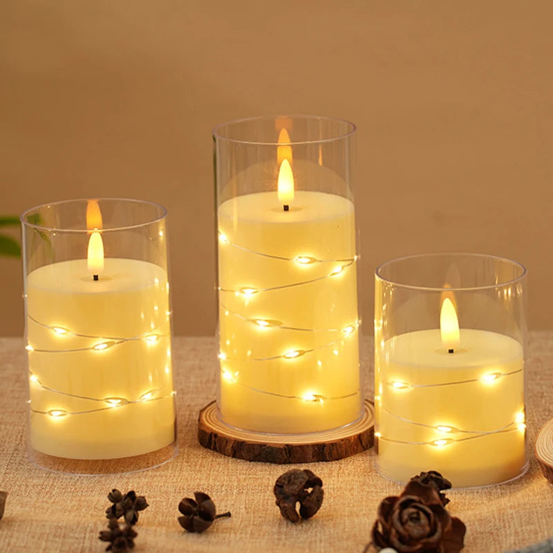Flameless LED Candles Star String