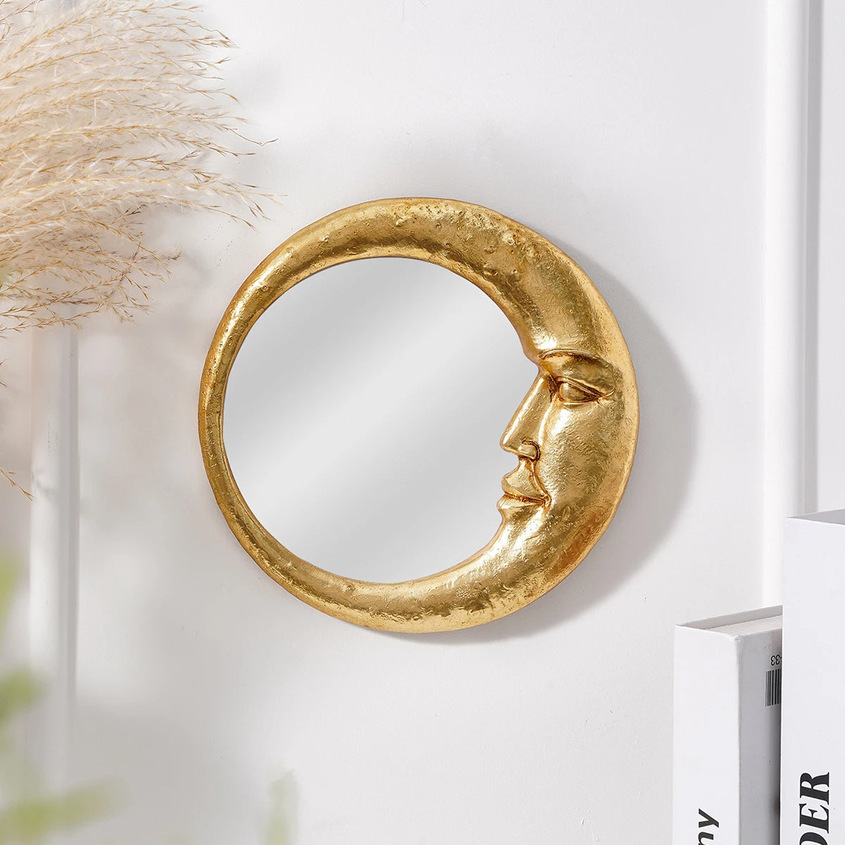 Half Moon Round Decorative Mirror