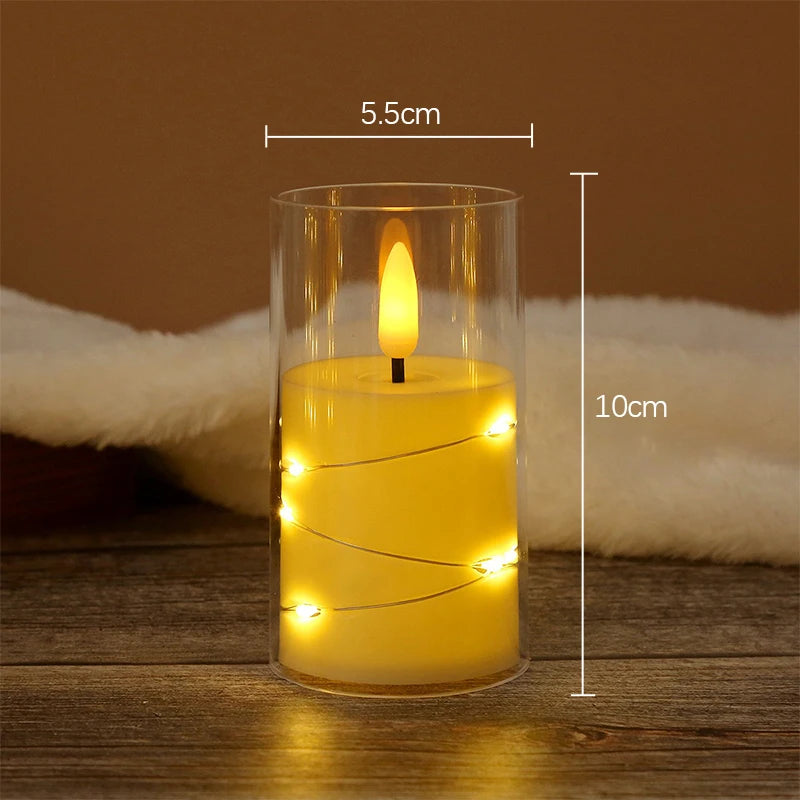 Flameless LED Candles Star String