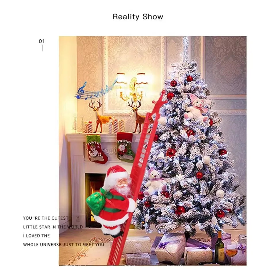Electric Climbing Ladder Santa Claus with Music