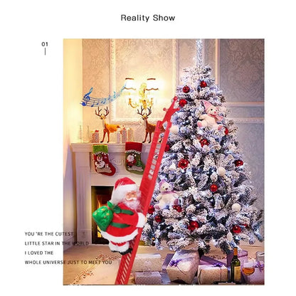 Electric Climbing Ladder Santa Claus with Music