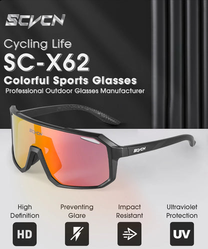 SCVCN Cycling Sunglasses – UV400 MTB Bike Goggles for Men & Women