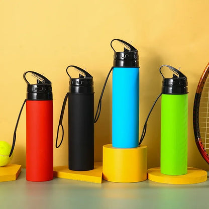 Foldable Silicone Water Bottle 500ML | Leakproof BPA Free