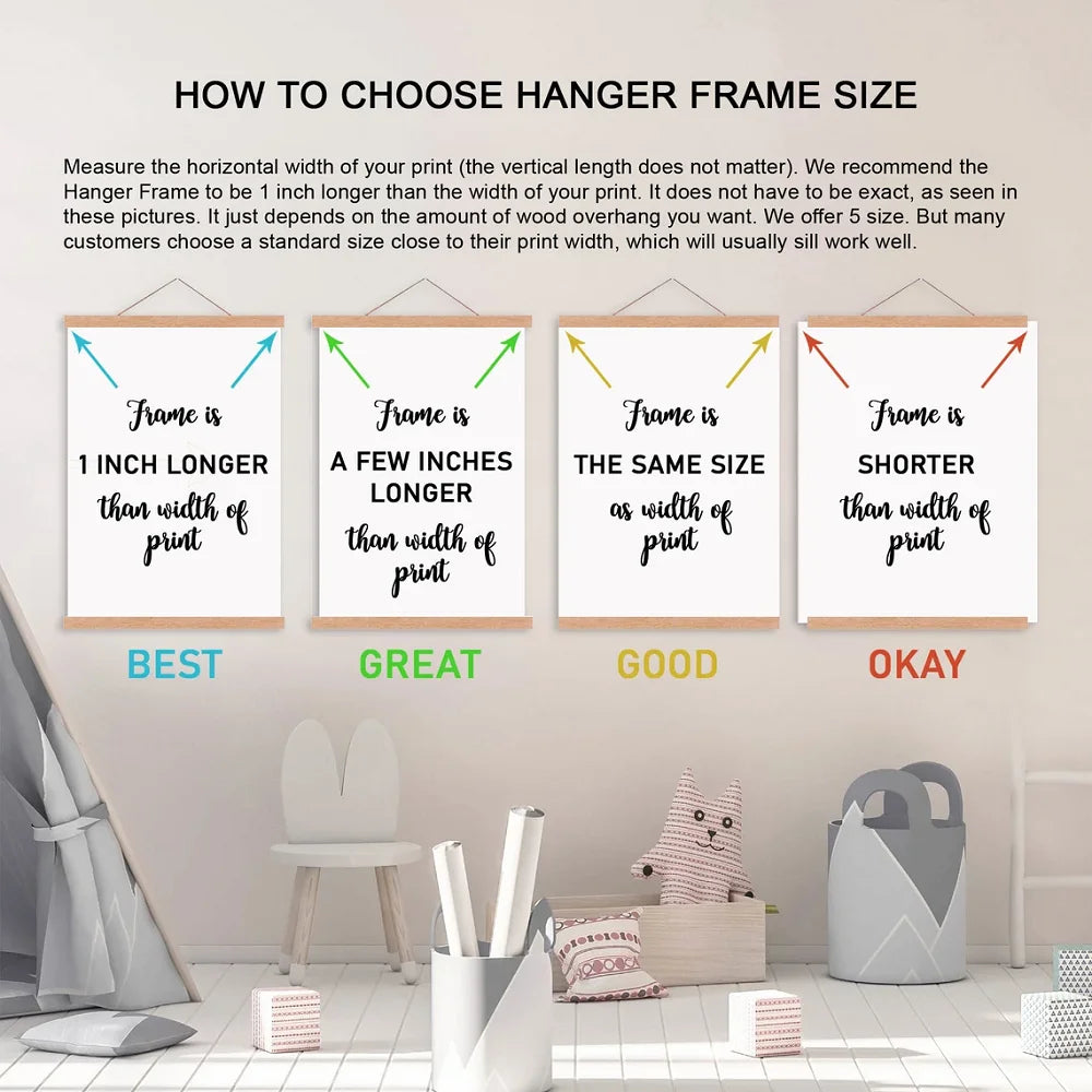 Minimalist Wooden Poster Hanger