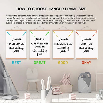 Minimalist Wooden Poster Hanger