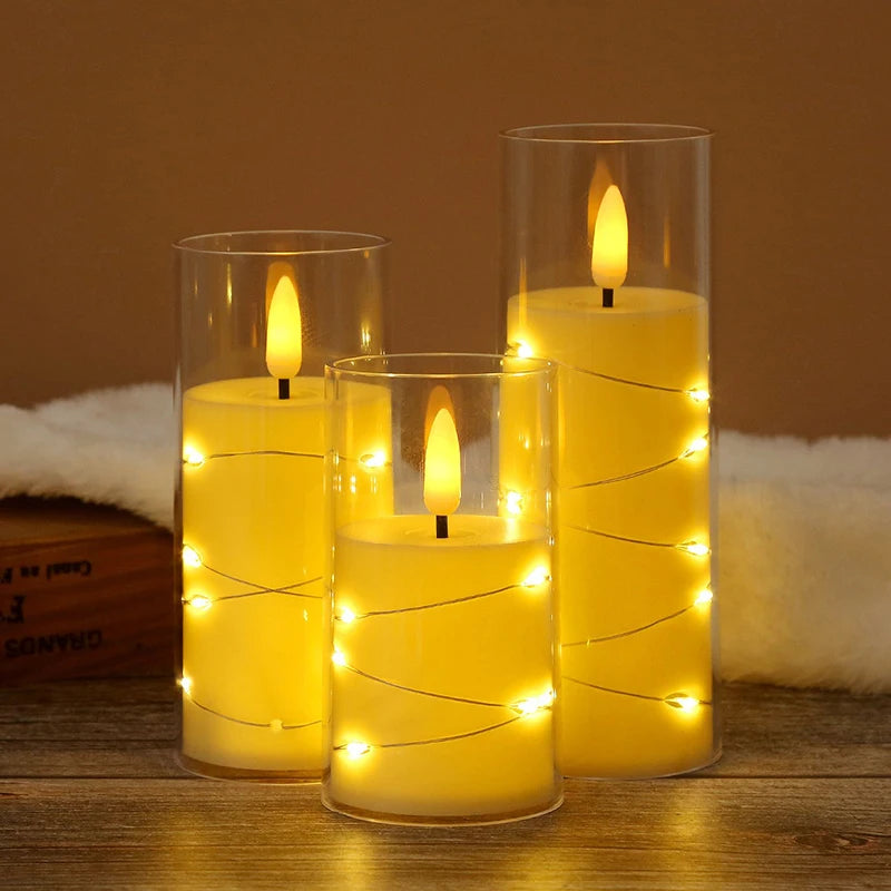 Flameless LED Candles Star String