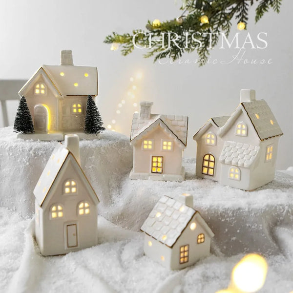 Christmas Village Houses Figurines