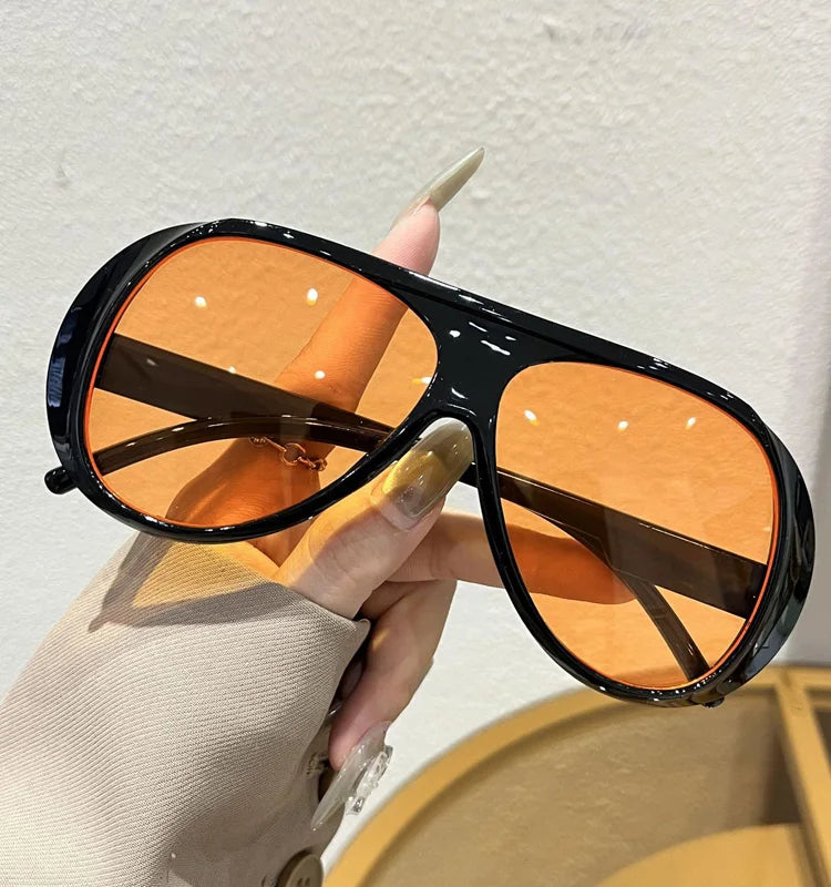 Women's Double Bridge Pilot Sunglasses – UV400 Large Frame