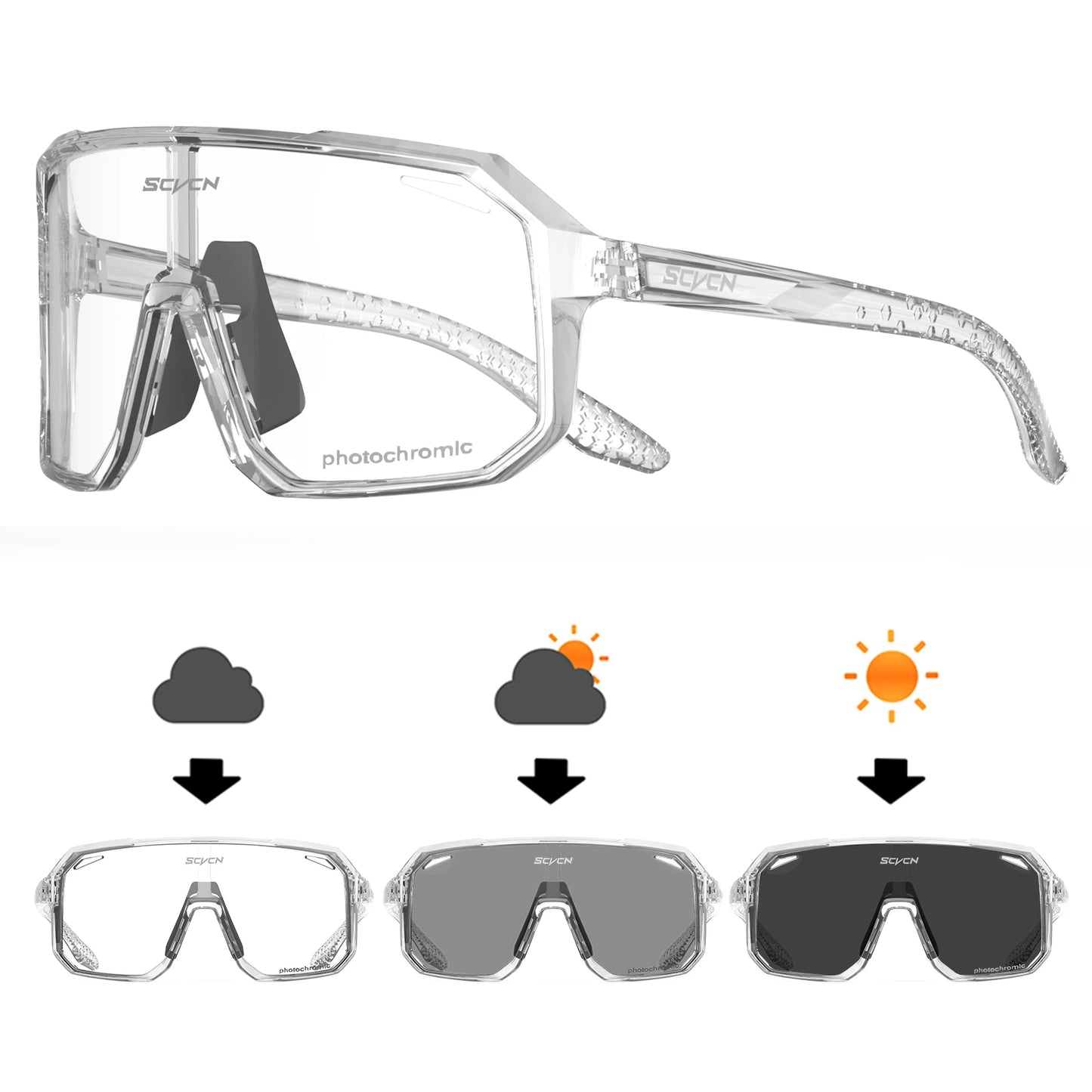 SCVCN Cycling Sunglasses – UV400 MTB Bike Goggles for Men & Women