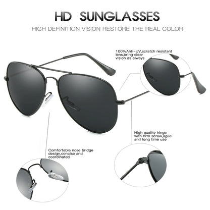 Men's Luxury Polarized Sunglasses – UV400 Square Alloy Frame