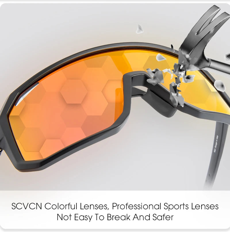 SCVCN Cycling Sunglasses – UV400 MTB Bike Goggles for Men & Women