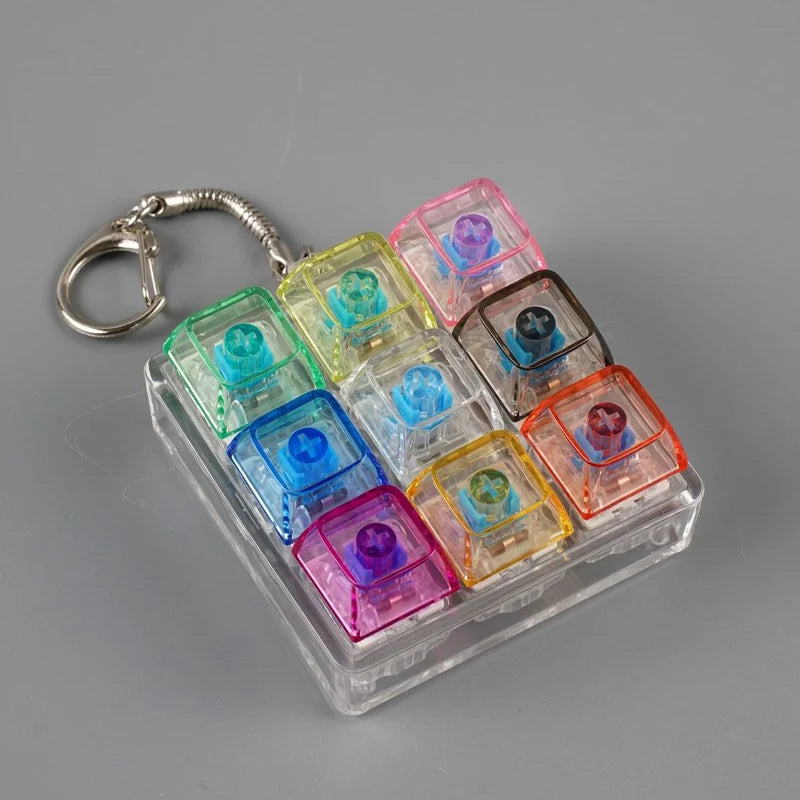 LED Light Up Keychain Fidget Toy Keyboard Clicker