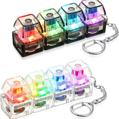 LED Light Up Keychain Fidget Toy Keyboard Clicker