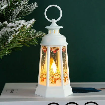 Lighted Christmas Snow Globe Lantern
