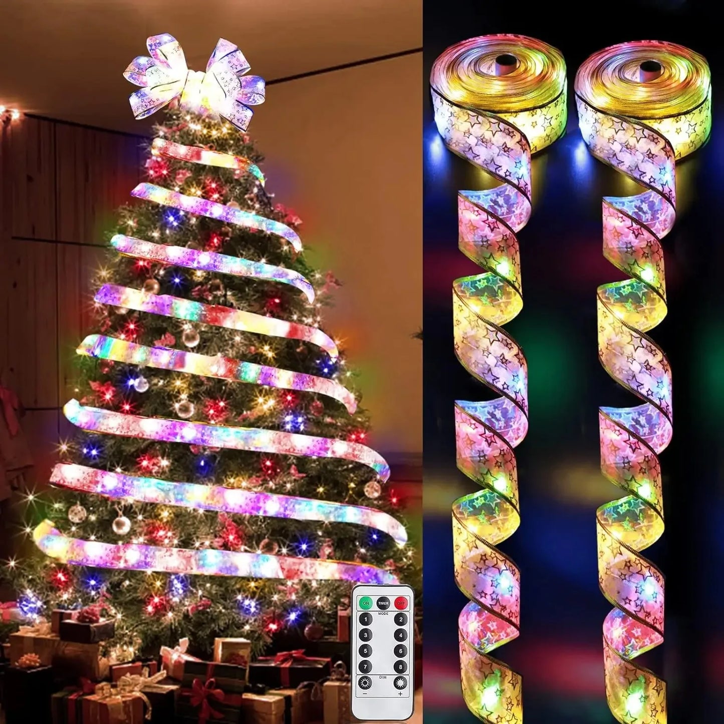 Christmas Ribbon Fairy Light