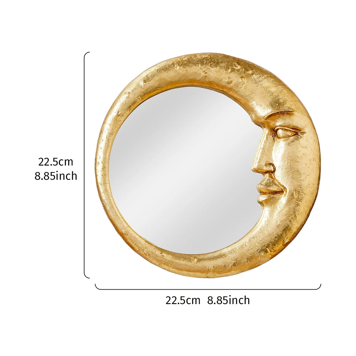 Half Moon Round Decorative Mirror