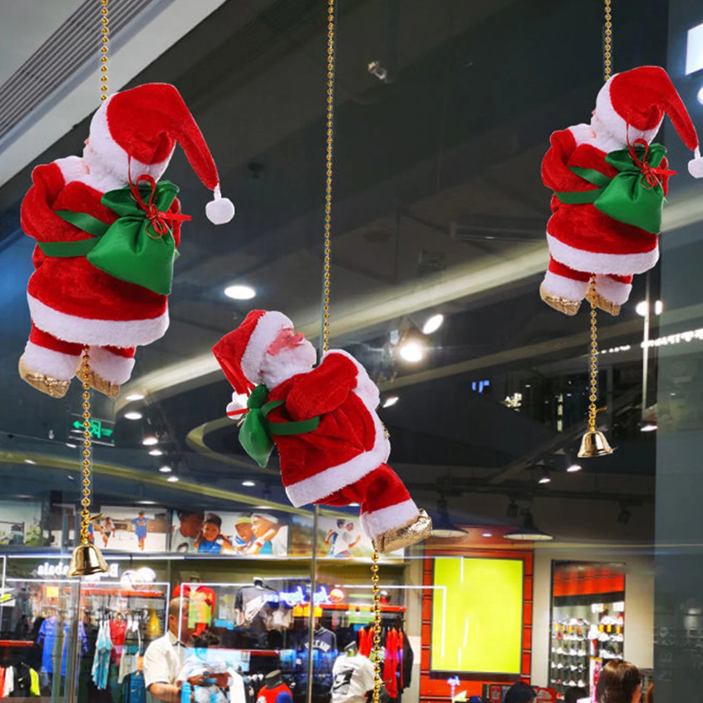 Climbing Santa with Music Christmas Ornament