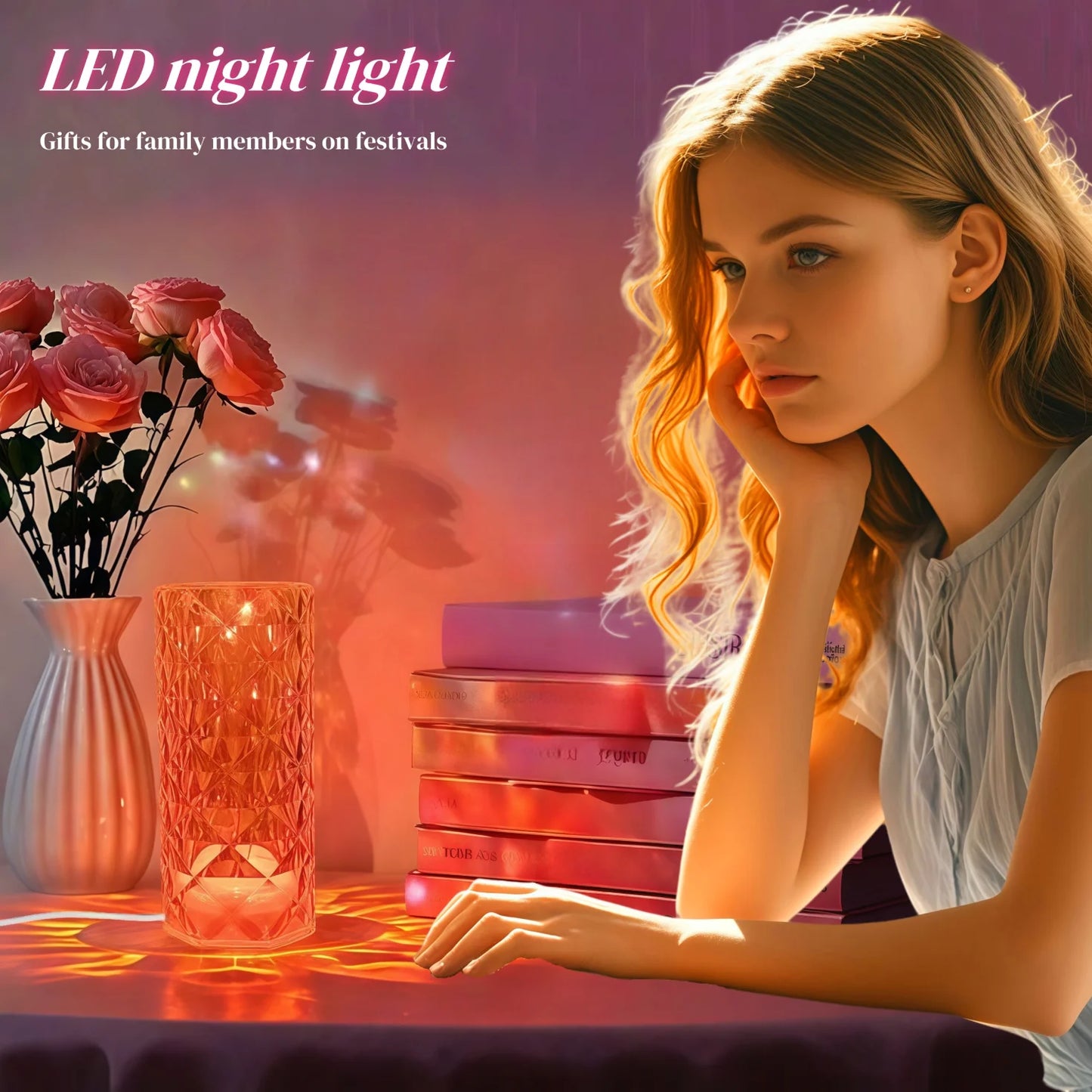 Touch-Control Crystal Desk Lamp