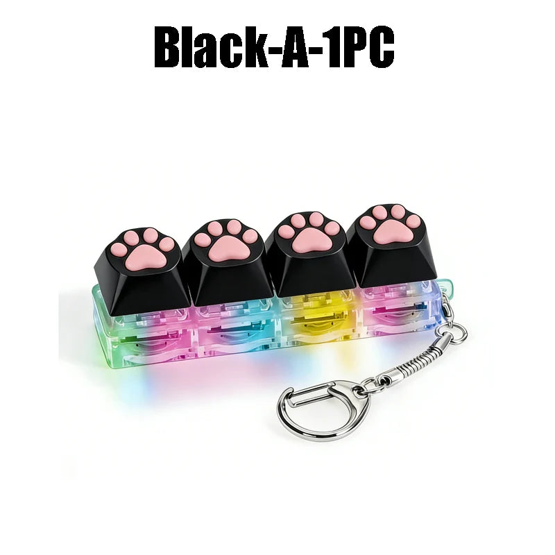 LED Light Up Keychain Fidget Toy Keyboard Clicker