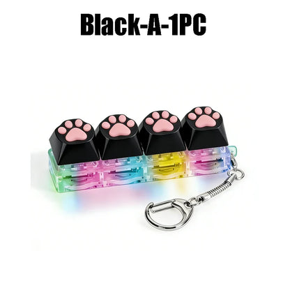LED Light Up Keychain Fidget Toy Keyboard Clicker