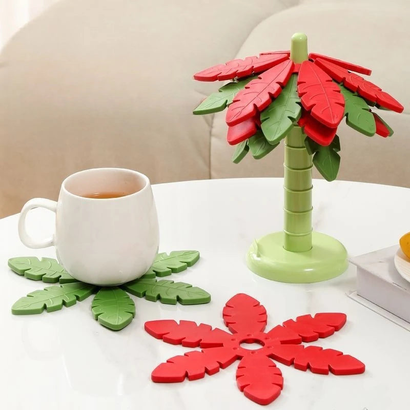 Tree Insulation Silicon Drink Coaster Mat