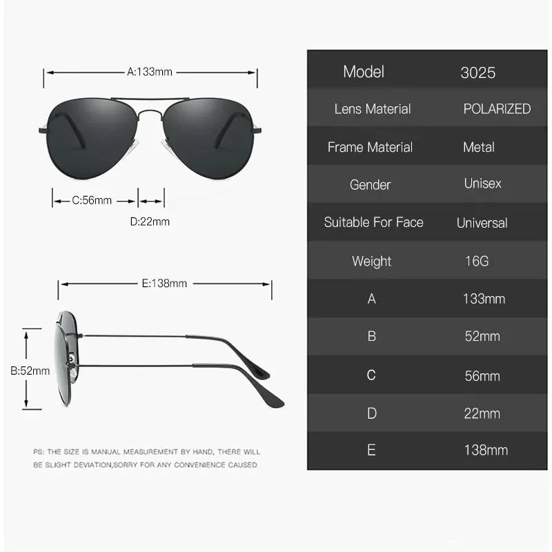 Men's Luxury Polarized Sunglasses – UV400 Square Alloy Frame