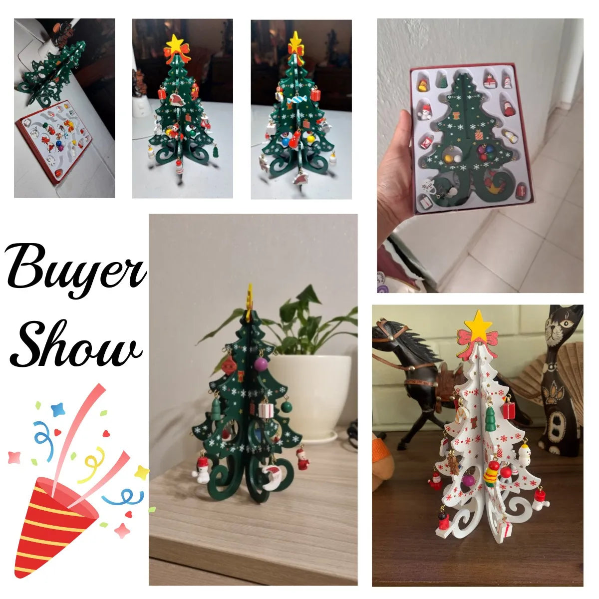 Christmas Tree DIY Stereo Wooden Set
