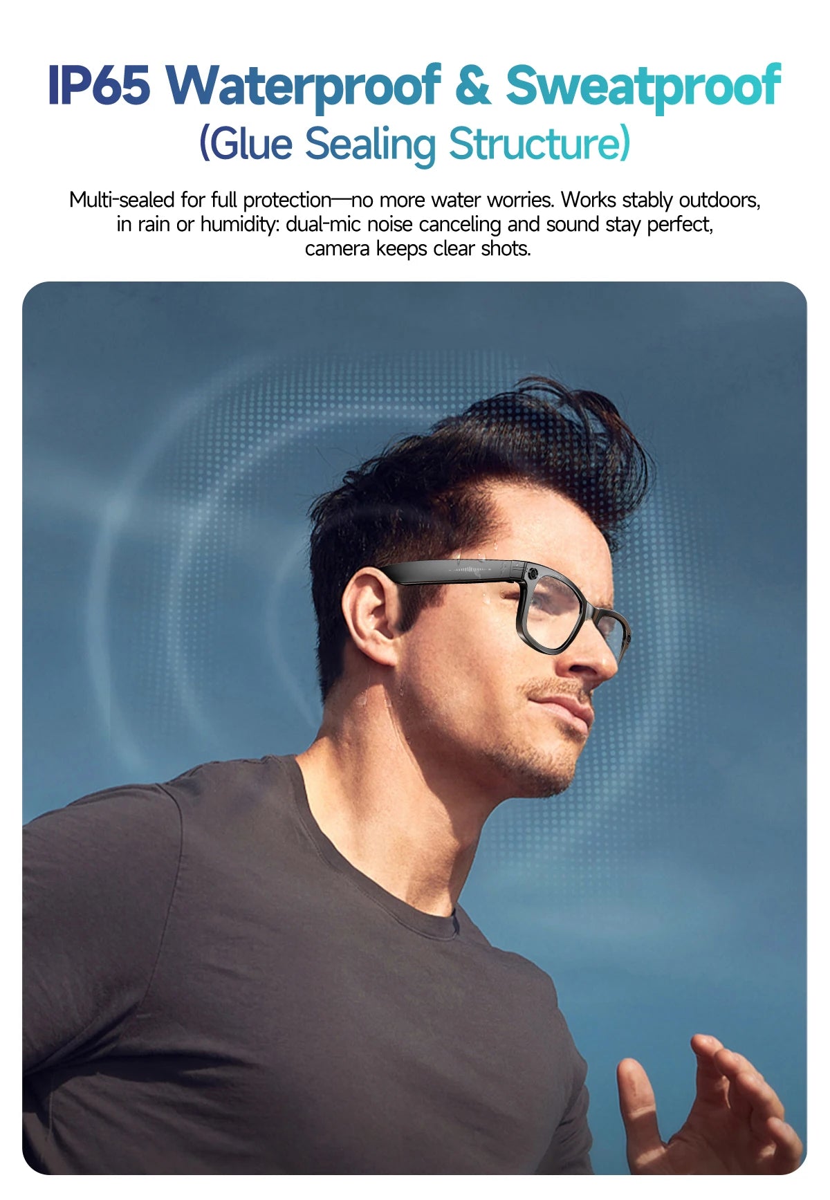 800W AI Camera Smart Glasses – Color-Changing, Translation, Photo & Video, Waterproof