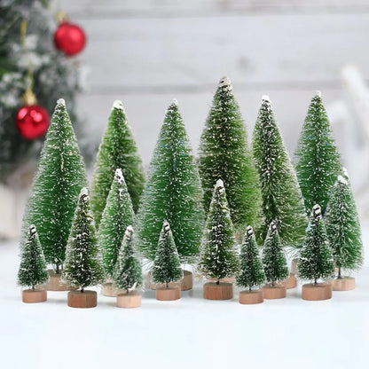 Artificial Mini Wooden Tabletop Christmas Tree