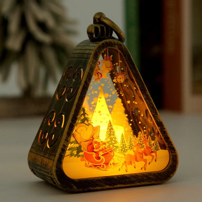 Mini Christmas LED Triangle Lantern