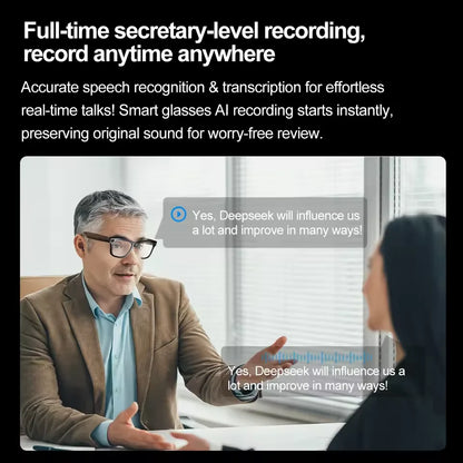 800W AI Camera Smart Glasses – Color-Changing, Translation, Photo & Video, Waterproof