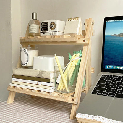 Wooden Desktop Storage Rack
