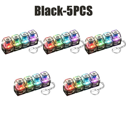 LED Light Up Keychain Fidget Toy Keyboard Clicker