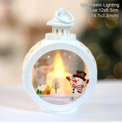 Lighted Christmas Snow Globe Lantern