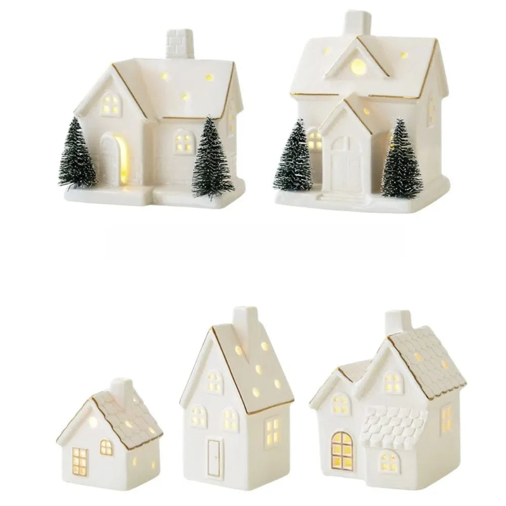 Christmas Village Houses Figurines