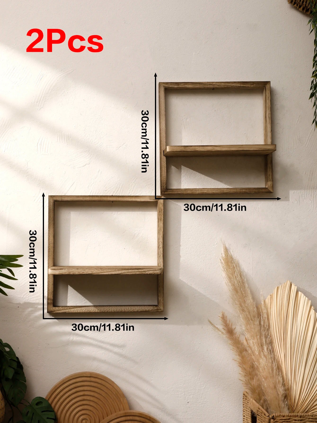 Rustic Wooden Floating Shelves