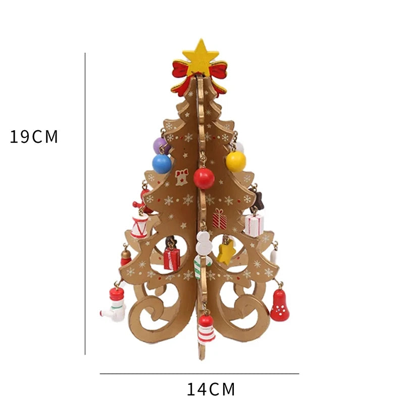 Christmas Tree DIY Stereo Wooden Set