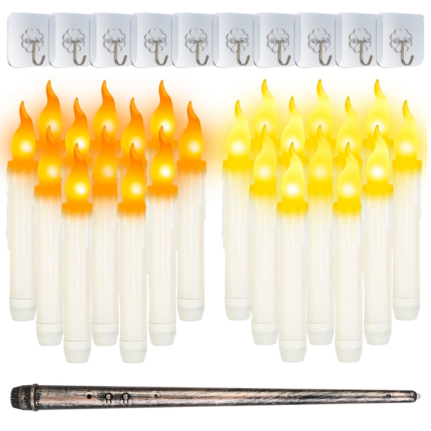 Floating LED Candles Set with Magic Wand Remote – 12PCS Flameless Lights