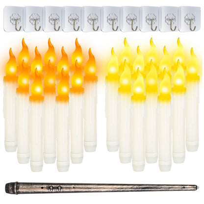 Floating LED Candles Set with Magic Wand Remote – 12PCS Flameless Lights