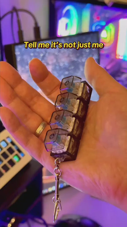LED Light Up Keychain Fidget Toy Keyboard Clicker