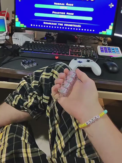 LED Light Up Keychain Fidget Toy Keyboard Clicker